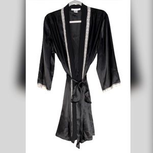 Dynasty Black Silk Robe